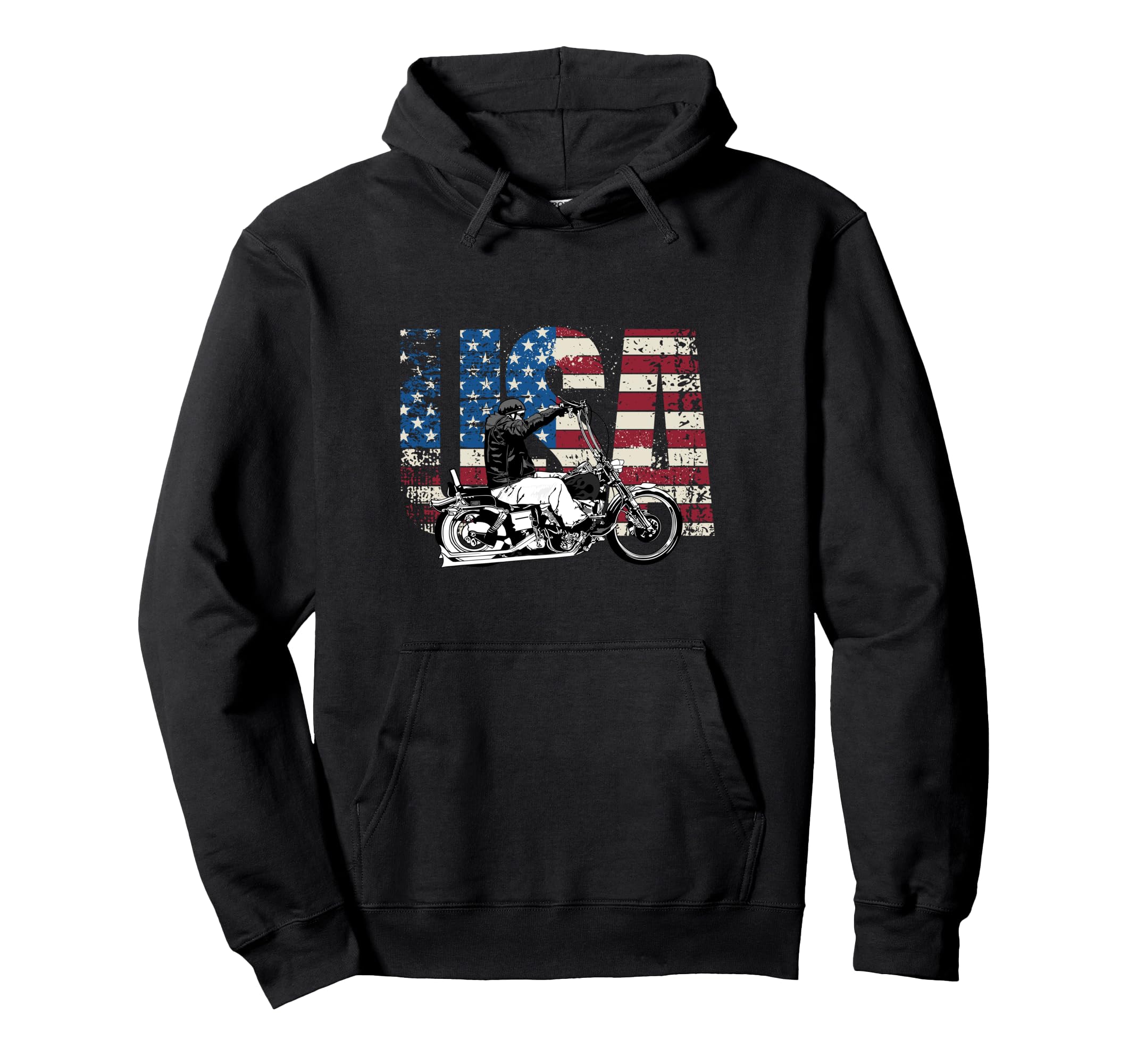 Motorcycle Usa Motorcycle Hoodie - Fun Novelty Design Unisex - T-Shirt, Sweatshirt, Hoodie