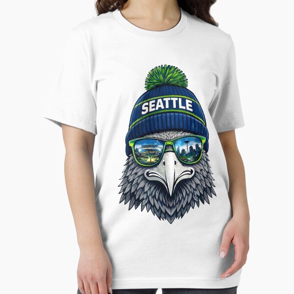 Seattle-Seahawks Beanie Hawk Mascot Design - Adult & Kids T-Shirts, Sweatshirts & Hoodies apparel design preview 1