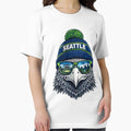Seattle-Seahawks Beanie Hawk Mascot Design - Adult & Kids T-Shirts, Sweatshirts & Hoodies apparel design preview 1