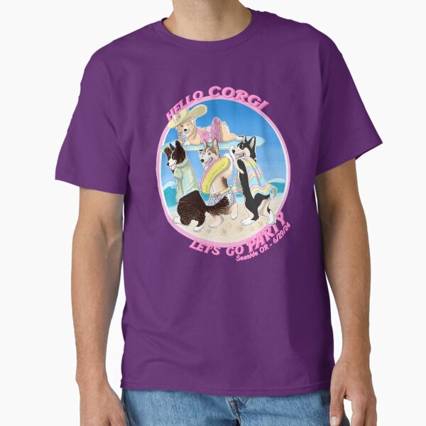 Hello Corgi, let's go party! - Adult & Kids T-Shirts, Sweatshirts & Hoodies apparel design preview 1