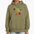 Nasturtiums Snails On Brown - Adult & Kids T-Shirts, Sweatshirts & Hoodies apparel design preview 1