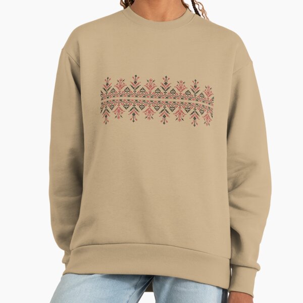 Palestinian Tatreez Black-Red Embroidery Art Pattern - Adult & Kids T-Shirts, Sweatshirts & Hoodies apparel design preview 1