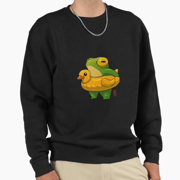Cute summer time ducky frog swimming pool floatie - Adult & Kids T-Shirts, Sweatshirts & Hoodies apparel design preview 1