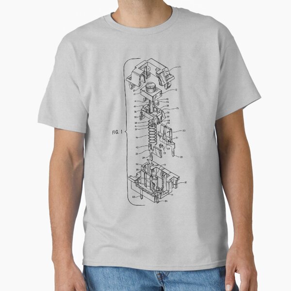 Mechanical Keyboard Key Patent - Adult & Kids T-Shirts, Sweatshirts & Hoodies apparel design preview 1
