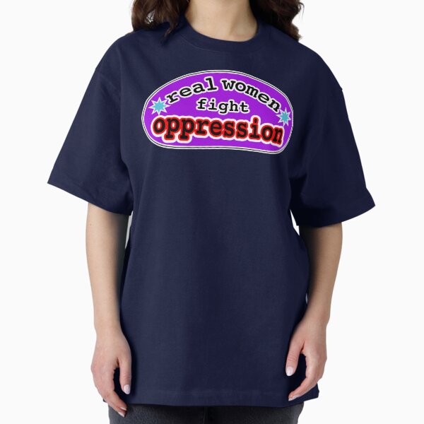 Real women fight oppression, purple background - Adult & Kids T-Shirts, Sweatshirts & Hoodies apparel design preview 1