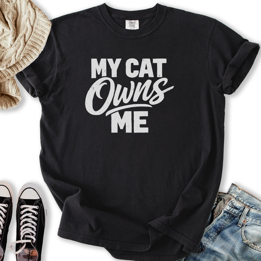 My Cat Owns Me - Adult & Kids T-Shirts, Sweatshirts & Hoodies apparel design preview 1