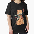 Cat Neko Catana Anime Art For Women Teen Girls merc - Adult & Kids T-Shirts, Sweatshirts & Hoodies apparel design preview 1