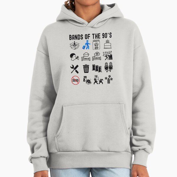 Funny Nerdy More Iconic 90s Alt Rock Band Icons Black - Adult & Kids T-Shirts, Sweatshirts & Hoodies apparel design preview 1