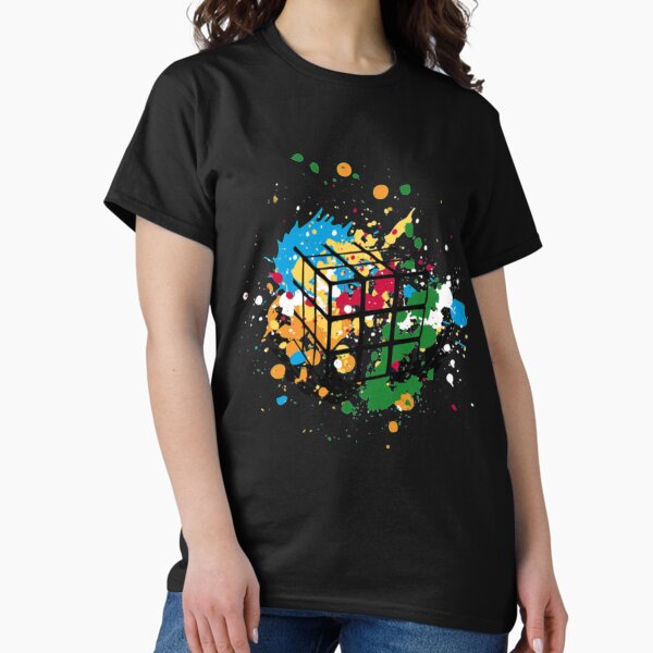 Rubik Colourful Splatters - Adult & Kids T-Shirts, Sweatshirts & Hoodies apparel design preview 1