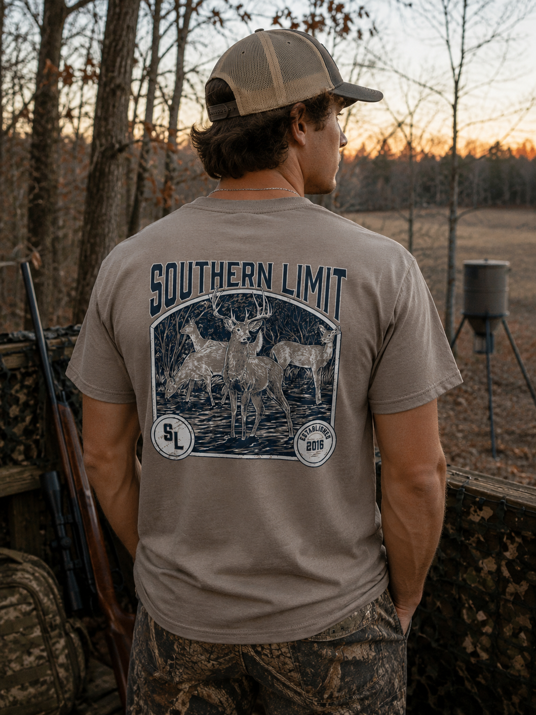 Southern Limit Deer Hunting - Adult & Kids T-Shirts, Sweatshirts & Hoodies apparel design preview 1