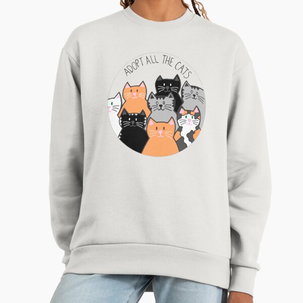 Adopt All the Cats - Adult & Kids T-Shirts, Sweatshirts & Hoodies apparel design preview 1