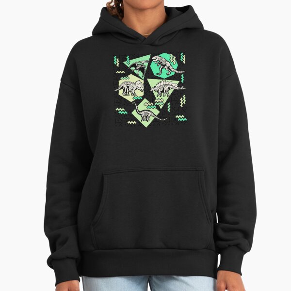 Neon Skeleton Dinosaur Pattern - Adult & Kids T-Shirts, Sweatshirts & Hoodies apparel design preview 1