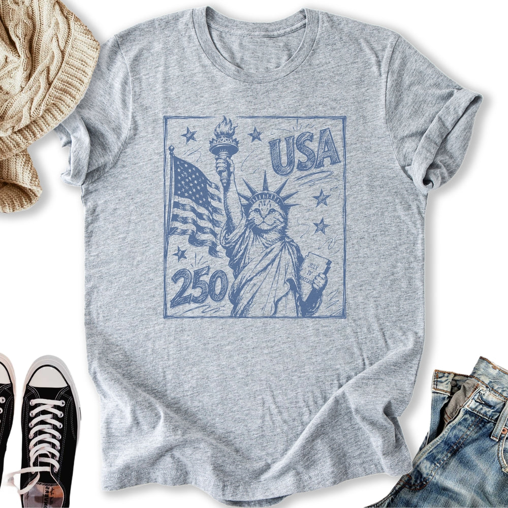 Liberty Cat - Adult & Kids T-Shirts, Sweatshirts & Hoodies apparel design preview 2
