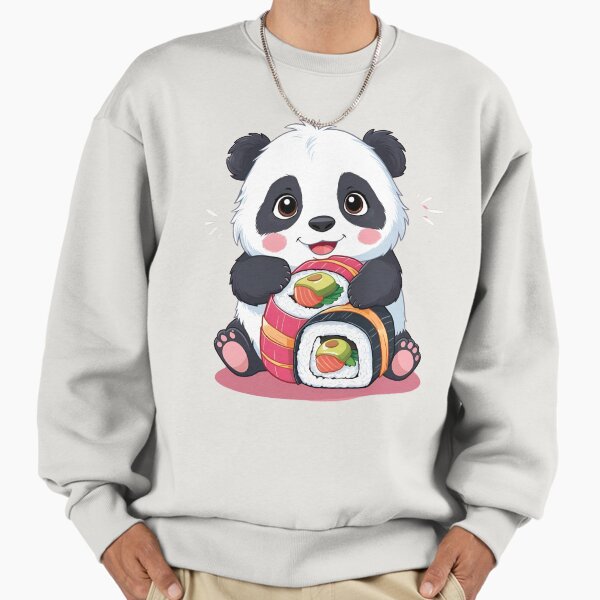 Kawaii Panda Hugging Sushi - Adult & Kids T-Shirts, Sweatshirts & Hoodies apparel design preview 1