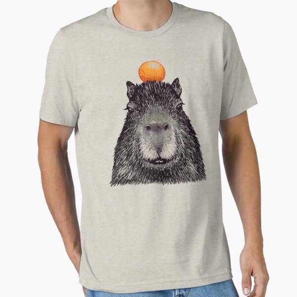 Capybara Orange Capy Yuzu with on Head His Name Gort - Adult & Kids T-Shirts, Sweatshirts & Hoodies apparel design preview 1