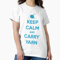 Knitting Gifts for Knitters Keep Calm and Carry Yarn - Adult & Kids T-Shirts, Sweatshirts & Hoodies apparel design preview 1