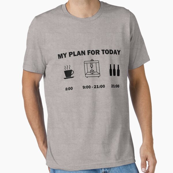 3D printer printing daily schedule beer hobby gift - Adult & Kids T-Shirts, Sweatshirts & Hoodies apparel design preview 1