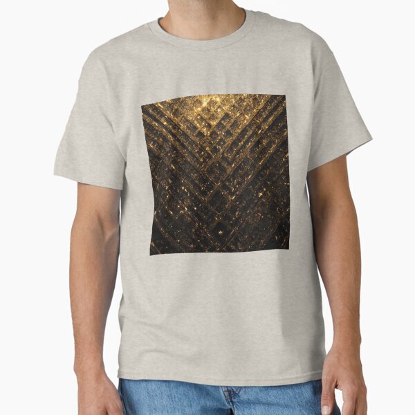 Elegant Black and Gold Geometric Sparkle Mosaic - Adult & Kids T-Shirts, Sweatshirts & Hoodies apparel design preview 1