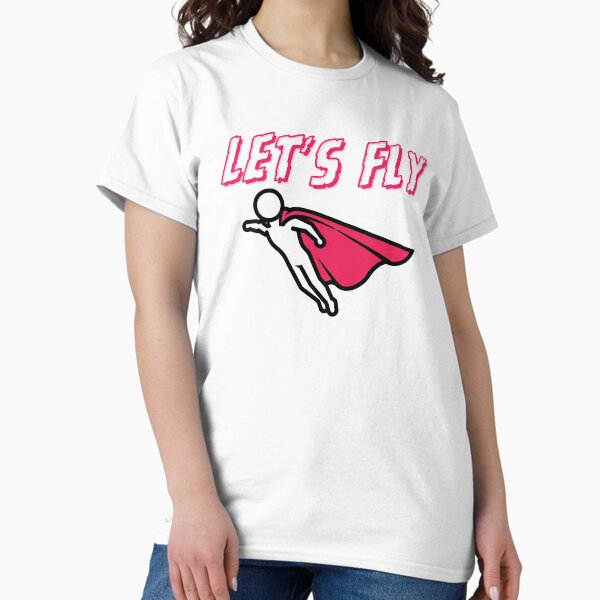 Let's Fly Minimalist Superhero Cape Design - Adult & Kids T-Shirts, Sweatshirts & Hoodies apparel design preview 1