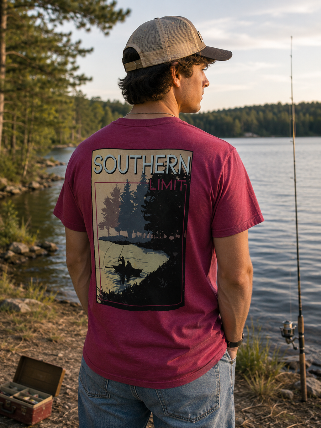 Southern Limits Fog Fishing - Adult & Kids T-Shirts, Sweatshirts & Hoodies apparel design preview 1
