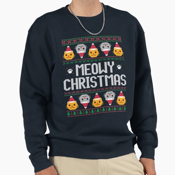 Ugly Christmas Sweater Cat - Adult & Kids T-Shirts, Sweatshirts & Hoodies apparel design preview 1