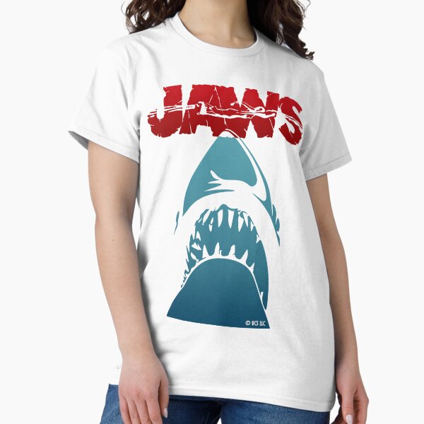 JAWS GREAT WHITE DANGEROUS SHARK color - Adult & Kids T-Shirts, Sweatshirts & Hoodies apparel design preview 1
