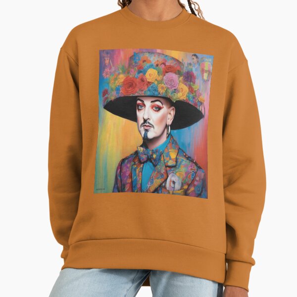 "Psychedelic Rainbow Reverie: Boy George's Vibrant - Adult & Kids T-Shirts, Sweatshirts & Hoodies apparel design preview 1
