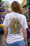 Southern Chics Mardi Gras Fleur De Lis Crawfish - Adult & Kids T-Shirts, Sweatshirts & Hoodies apparel design preview 1