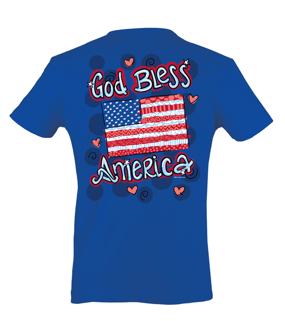 SALE Itsa girl Thing God Bless America USA Flag - Adult & Kids T-Shirts, Sweatshirts & Hoodies apparel design preview 1