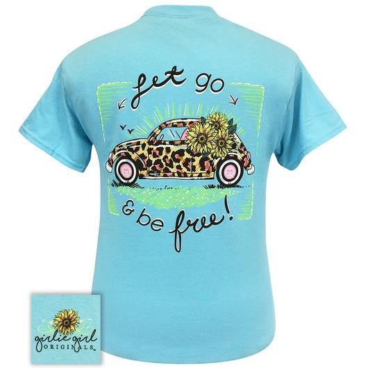 Girlie Girl Originals Preppy Let Go Be Free Leopard - Adult & Kids T-Shirts, Sweatshirts & Hoodies apparel design preview 1