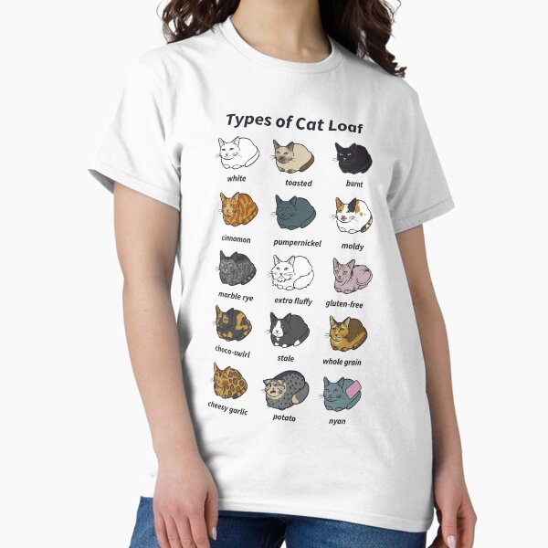 The Types of Cat Loaf - Adult & Kids T-Shirts, Sweatshirts & Hoodies apparel design preview 1