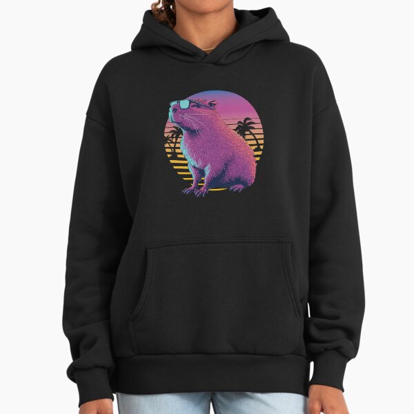 Funny Capybara Vintage Rodent Retro Vaporwave - Adult & Kids T-Shirts, Sweatshirts & Hoodies apparel design preview 1