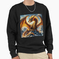 Yellow golden dragon on the rocks,Legendary - Adult & Kids T-Shirts, Sweatshirts & Hoodies apparel design preview 1