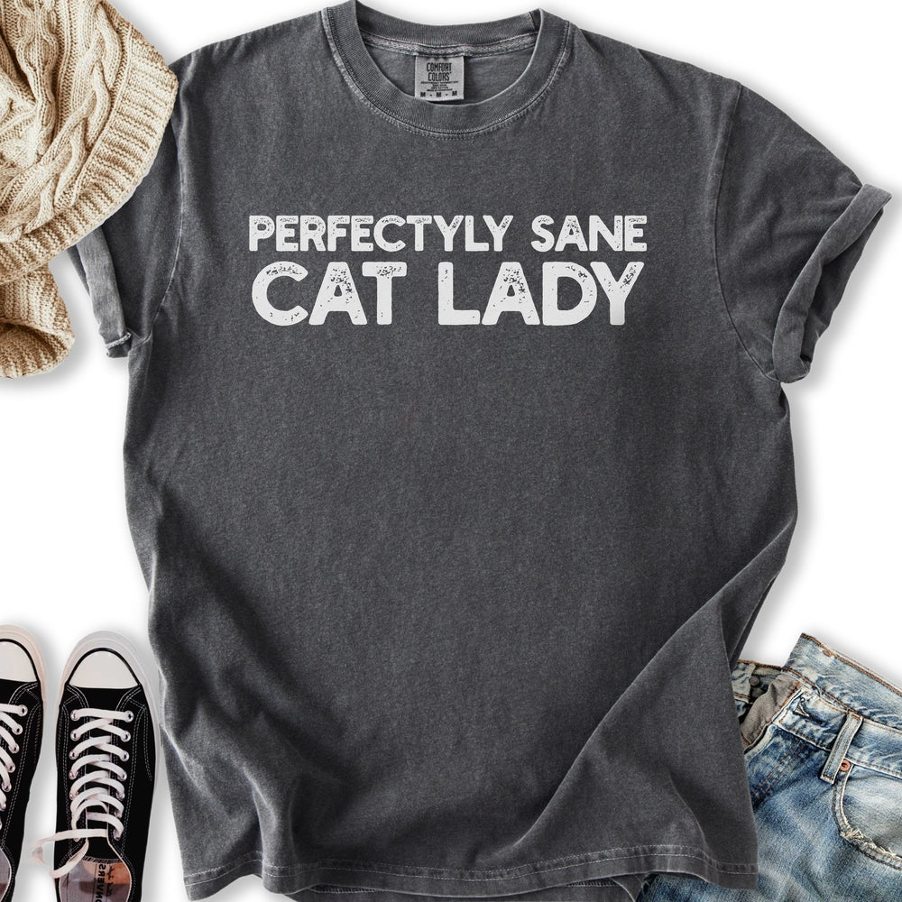 Perfectly Sane Cat Lady - Adult & Kids T-Shirts, Sweatshirts & Hoodies apparel design preview 1