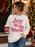 Simply Southern Joy Snow Holiday Crew - Adult & Kids T-Shirts, Sweatshirts & Hoodies apparel design preview 1