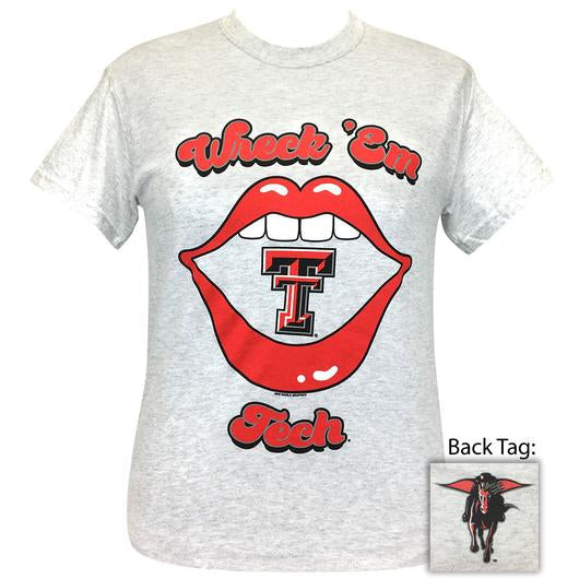 Girlie Girl Originals Preppy Texas Tech Lips - Adult & Kids T-Shirts, Sweatshirts & Hoodies apparel design preview 1