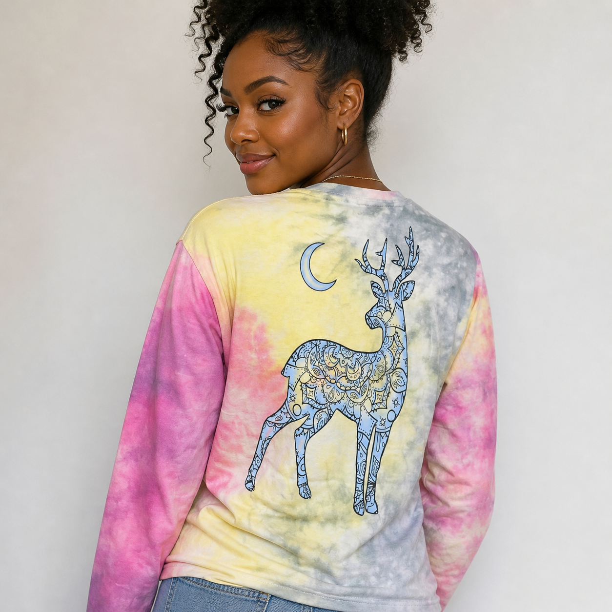 Southern Attitude Tortuga Moon Mandala Dream Deer - Adult & Kids T-Shirts, Sweatshirts & Hoodies apparel design preview 1
