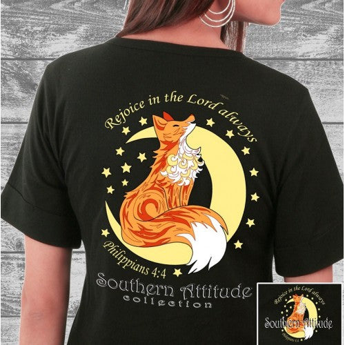 Southern Attitude Preppy Fox Moon - Adult & Kids T-Shirts, Sweatshirts & Hoodies apparel design preview 2