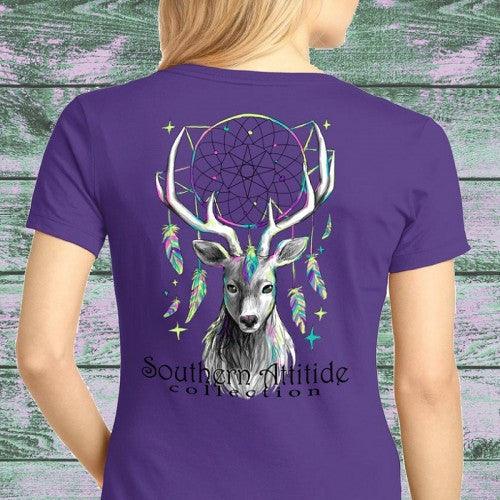 Southern Attitude Preppy Feather Deer Dream - Adult & Kids T-Shirts, Sweatshirts & Hoodies apparel design preview 1