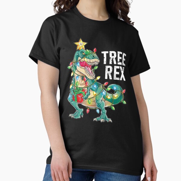 Christmas Dinosaur Tree Rex - Adult & Kids T-Shirts, Sweatshirts & Hoodies apparel design preview 1