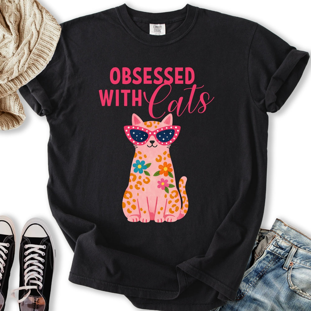 Obsessed With Cats - Adult & Kids T-Shirts, Sweatshirts & Hoodies apparel design preview 2