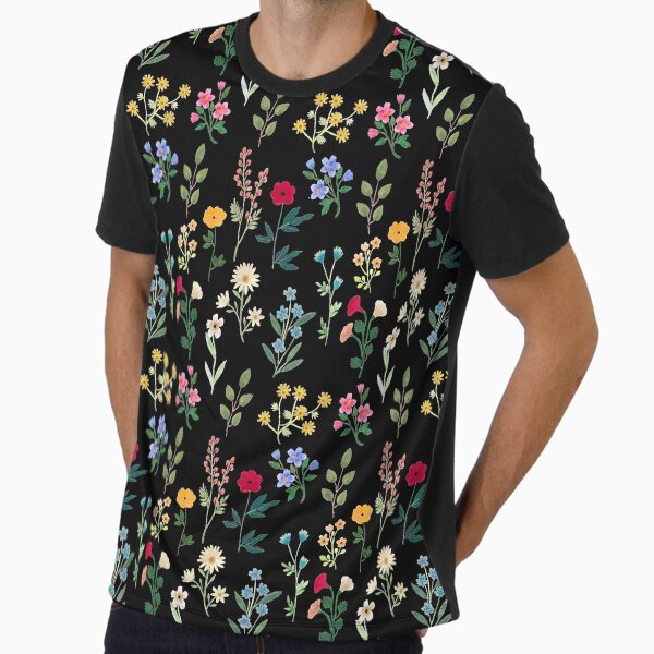 Spring Botanicals Black Graphic - Adult & Kids T-Shirts, Sweatshirts & Hoodies apparel design preview 1