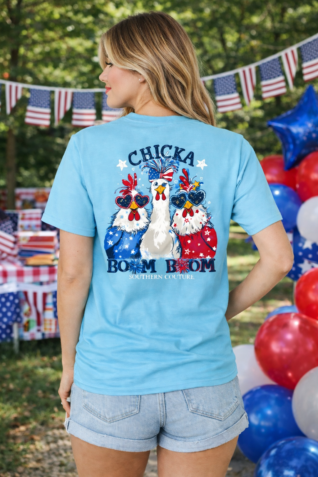 Southern Couture Classic Chica Boom USA - Adult & Kids T-Shirts, Sweatshirts & Hoodies apparel design preview 1