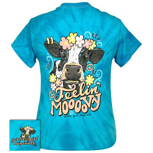 Girlie Girl Originals Feelin Moovy Cow Tie Dye - Adult & Kids T-Shirts, Sweatshirts & Hoodies apparel design preview 1