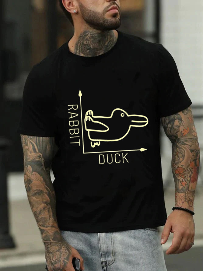 Rabbit Duck Print Men Slogan - Adult & Kids T-Shirts, Sweatshirts & Hoodies apparel design preview 6