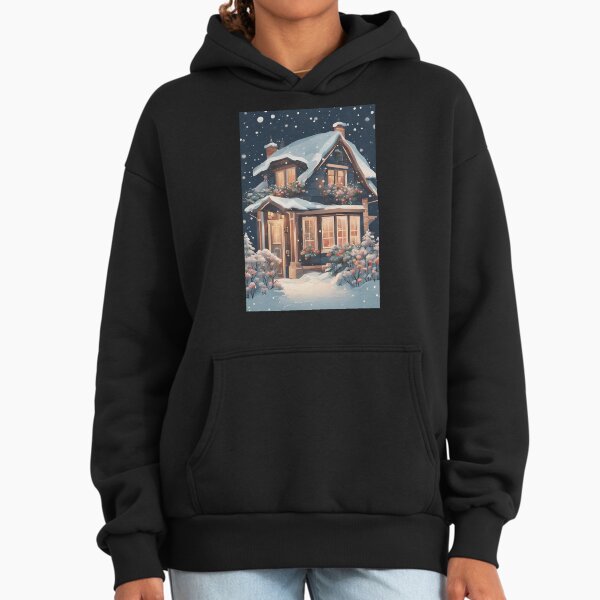 Cozy Winter Cottage - Adult & Kids T-Shirts, Sweatshirts & Hoodies apparel design preview 1