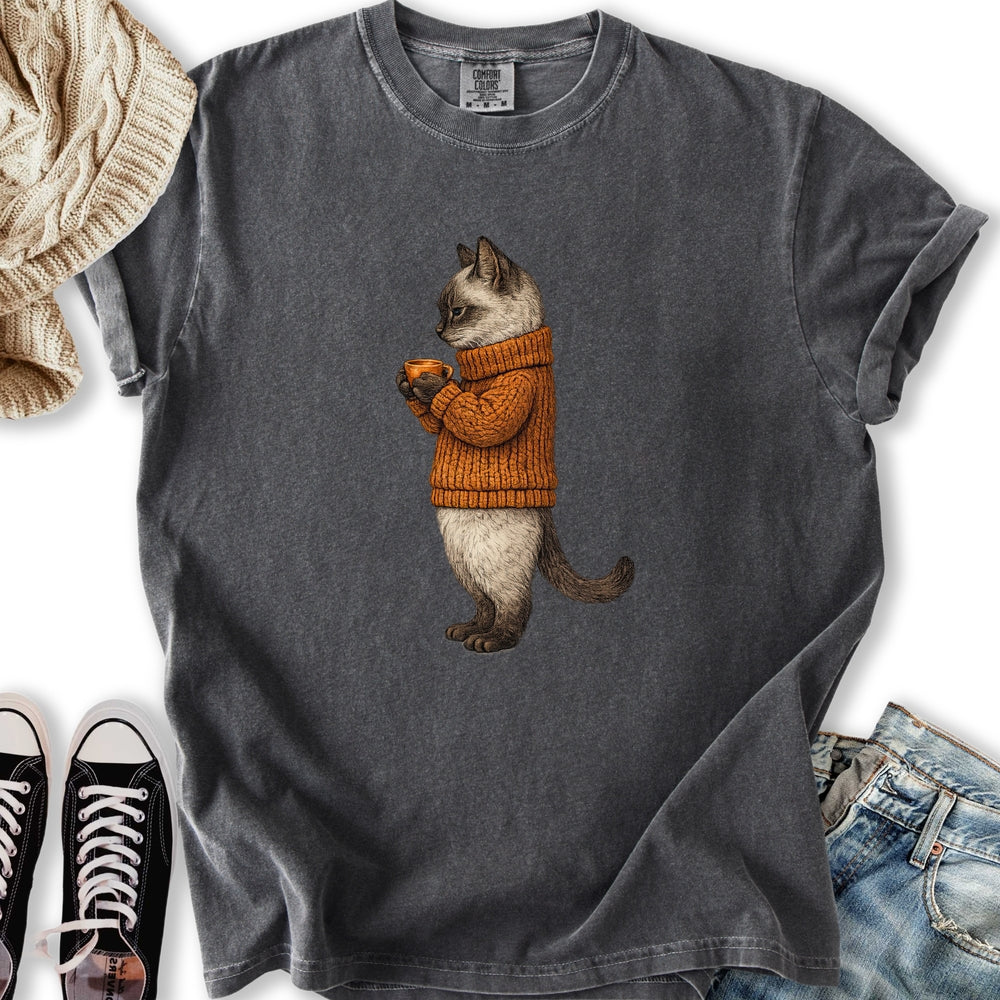 Cozy Siamese Cat - Adult & Kids T-Shirts, Sweatshirts & Hoodies apparel design preview 1