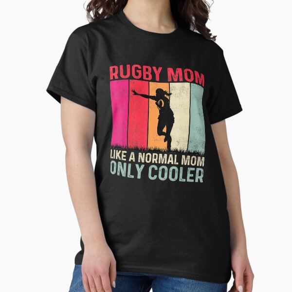 Rugby Mom Only Cooler Funny Vintage Style - Adult & Kids T-Shirts, Sweatshirts & Hoodies apparel design preview 1