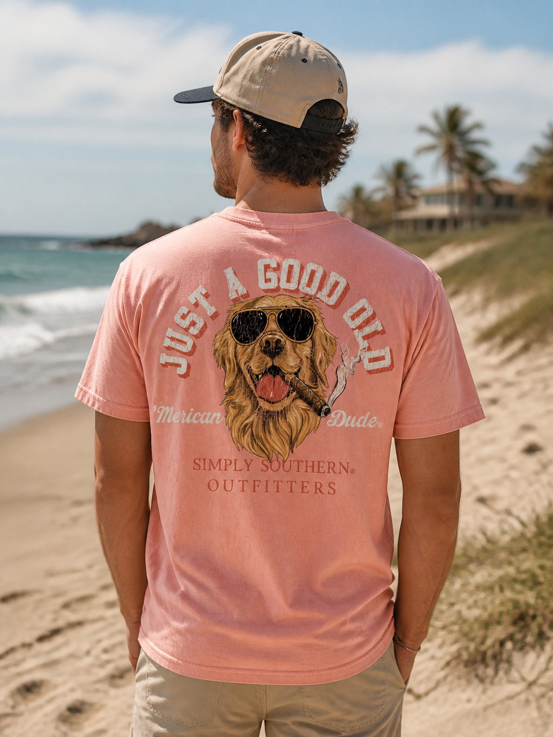 Simply Southern Merican Dude Golden Mineral Washed - Adult & Kids T-Shirts, Sweatshirts & Hoodies apparel design preview 1