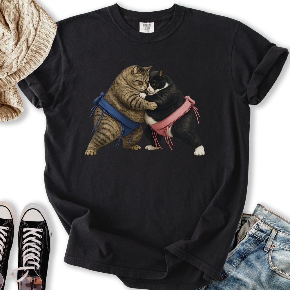 Sumo Wrestling Cats - Adult & Kids T-Shirts, Sweatshirts & Hoodies apparel design preview 2